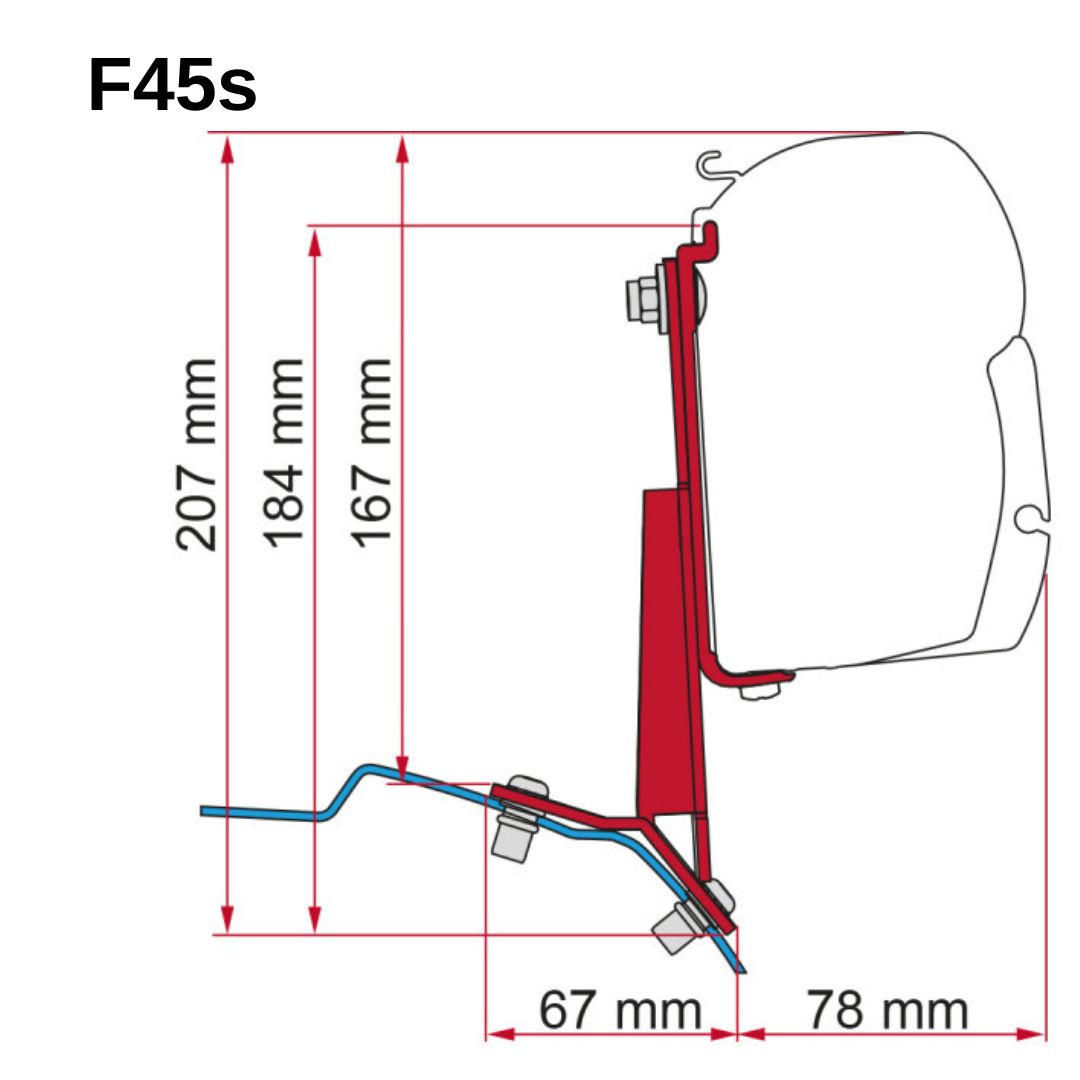 Markisenset Fiamma F45s Ford Custom Aufstelldach