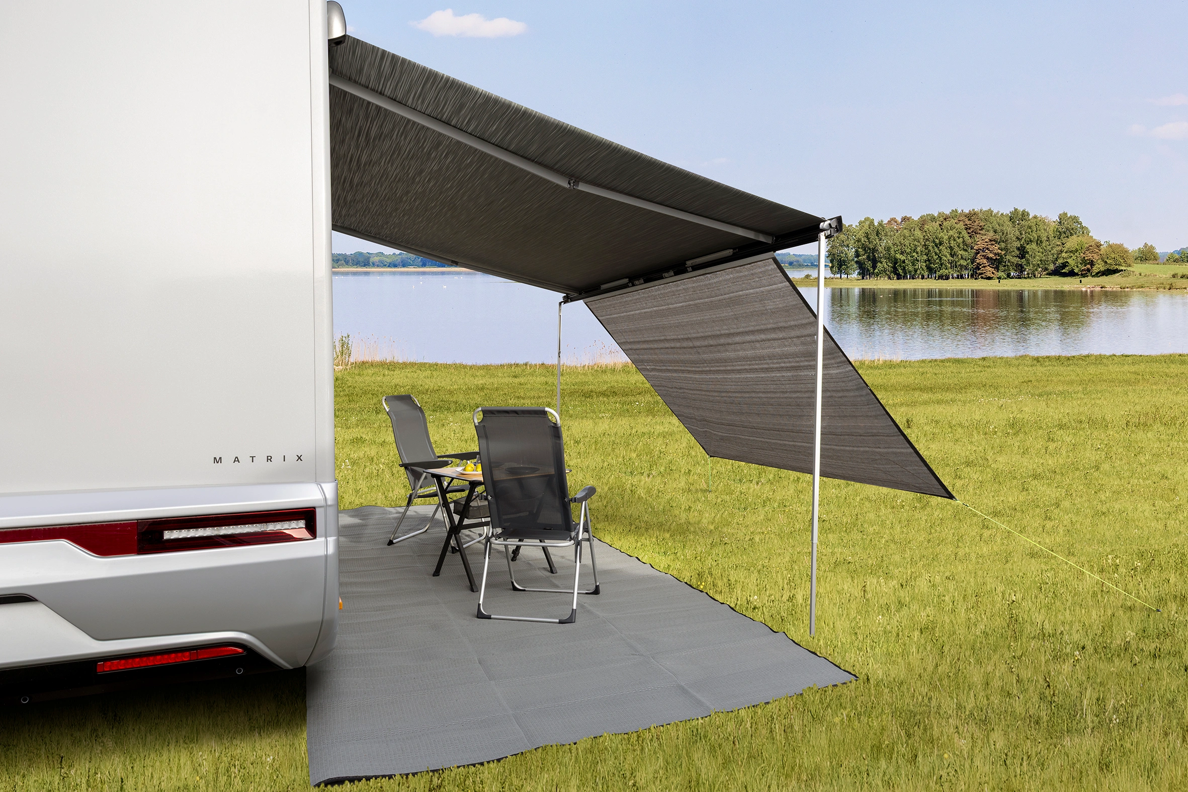 elektrische markise 5m breit Eclipse Vollkassettenmarkise basaltgrau elektrisch 5,6x3,5m Tuch:Grau-Weiß Neuheiten WIGO size:15 Markisen von markilux und