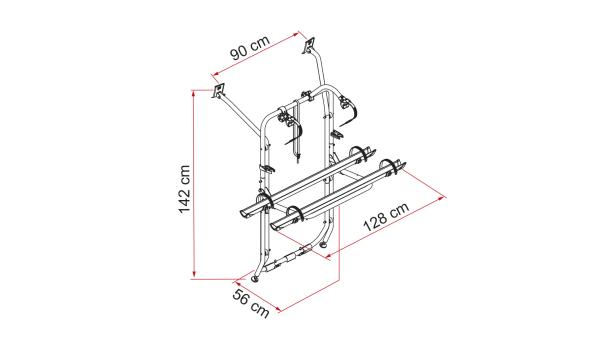 Fiamma Fahrradträger Carry-Bike VW T6 und VW T6.1  #02096-20- Heckklappe