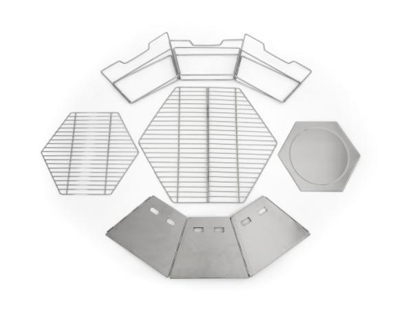 Grill- und Feuerschale "Hexagon" - 40 x 45 cm