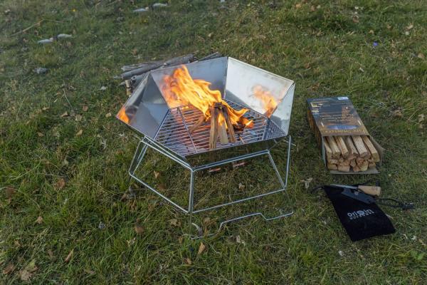 Grill- und Feuerschale "Hexagon" - 40 x 45 cm