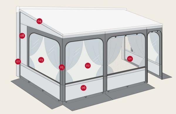 F45s Privacy Room Markisenvorzelt für VW Bus & VAN #08366-01-