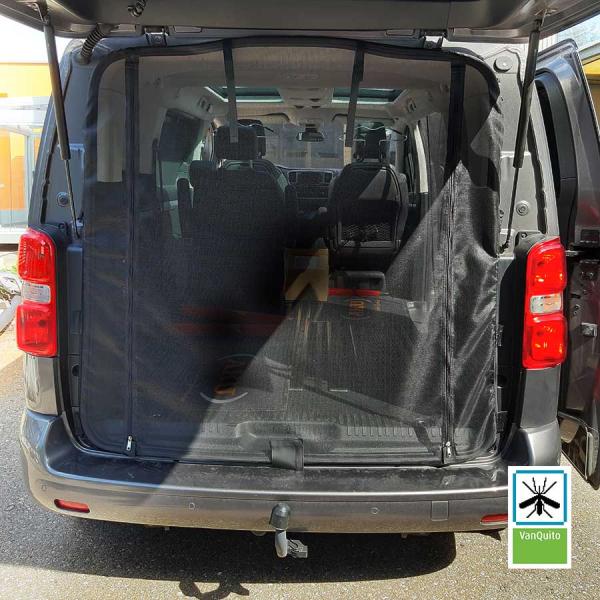 VanQuito Insektenschutzgitter Moskitonetz Heckklappe für Pössl Campster, Citroen Spacetourer, Peugeot Traveller und Toyota Proace  - Standard
