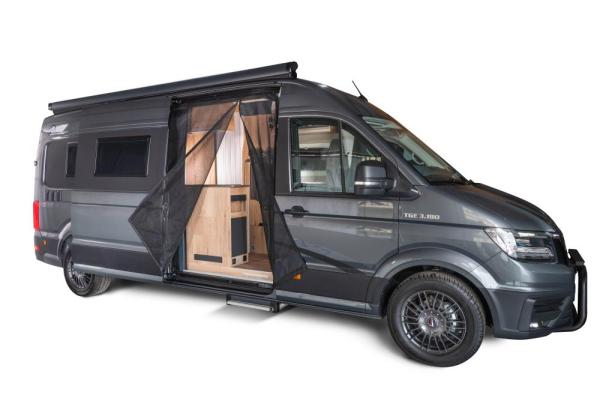VanQuito Moskitonetz Schiebetür VW Crafter / MAN TGE ab 2017 - fine mesh H2 + H3