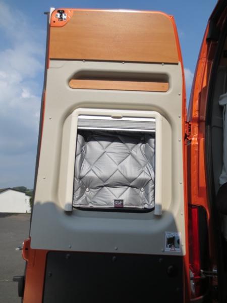 Thermomatten Ducato Hecktür PREMIUM 2-tlg. mit Rahmenfenster