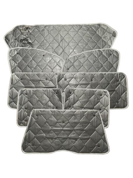 Set: Thermomatten Komplettset 8-teilig VW Caddy Maxi 2004 - 2020 langer Radstand für Heckklappe