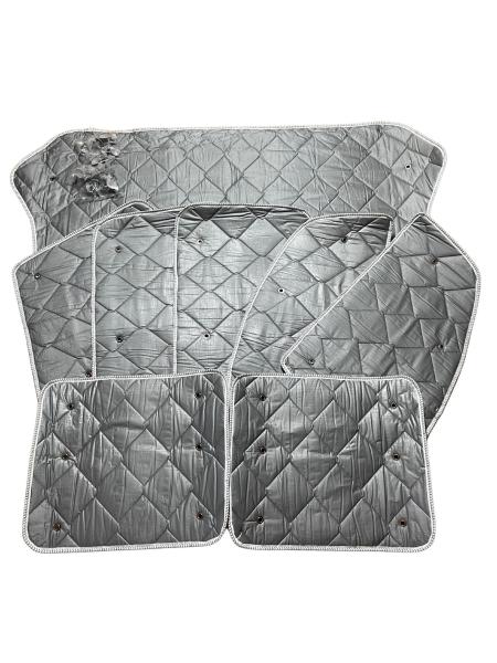 Set: Thermomatten Komplettset 8-teilig VW Caddy Maxi 2004 - 2020 langer Radstand für Heckklappe