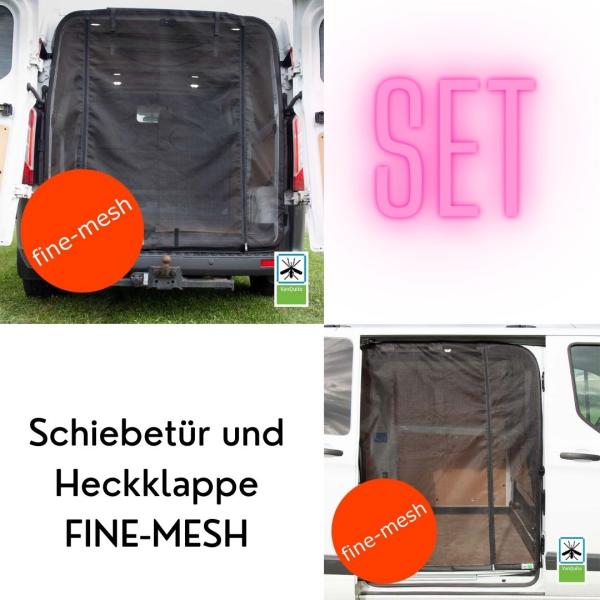 Insektenschutzgitter Set - Ford Custom Schiebetür und Heck Fine-mesh