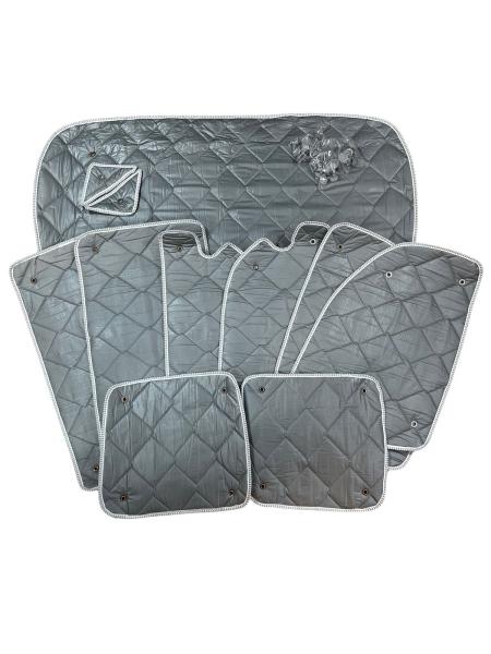 Set: Thermomatten Komplettset 9-teilig Mercedes Vito / Viano 2004 - 2015 kurzer Radstand für Heckflügeltüren