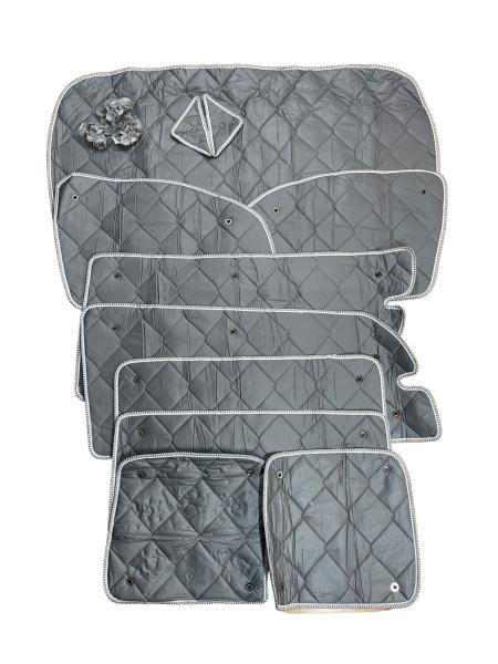 Set: Thermomatten Komplettset 9-teilig Mercedes Vito / Viano 2004 - 2015 extralang - Heckflügeltür