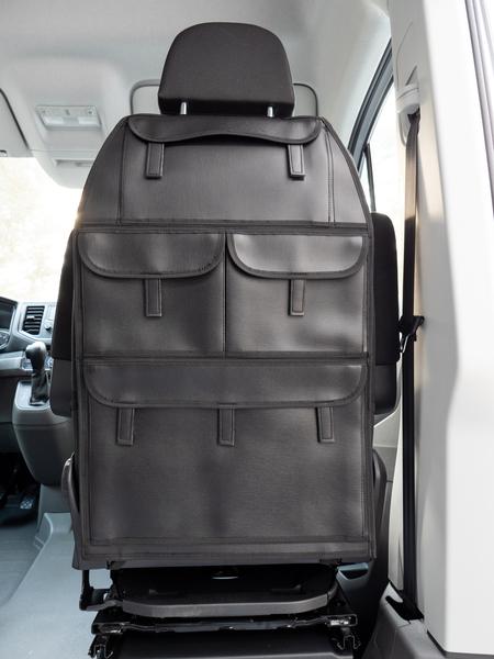 Organizer Rücksitztasche Kunstleder komplett schwarz