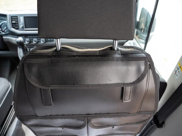 Organizer Rücksitztasche Kunstleder komplett schwarz
