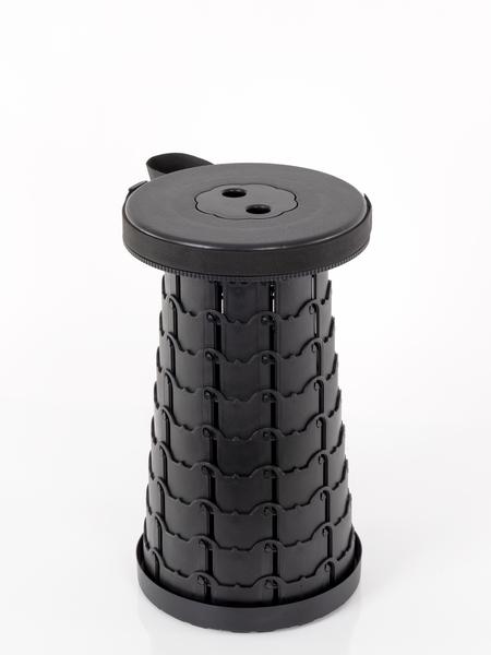 Campinghocker BODO schwarz, Material: Kunststoff (PP), höhenverstellbar