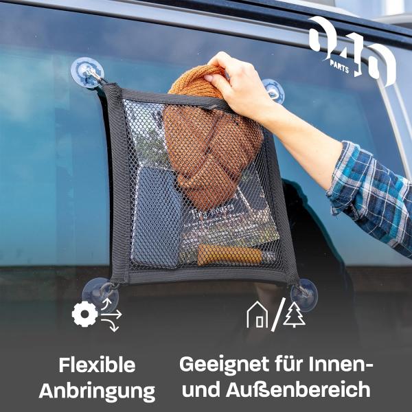 Aufbewahrungsnetz für Fenster (Saugnapfbefestigung)