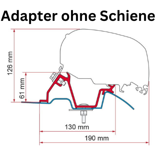 Komplettset Fiamma F80s Mercedes Sprinter / VW Crafter H2-L3 BJ 2006 - 2016 98655-772 / 98655-746