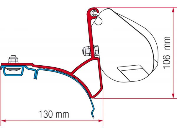 Komplettset Markise Fiamma F35pro für VW T5 / T6 / T6.1 Multivan oder Transporter #98655-747