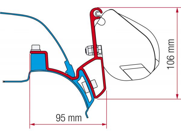 Komplettset Markise Fiamma F35pro für VW Bus T5 / T6 / T6.1 California #98655-748