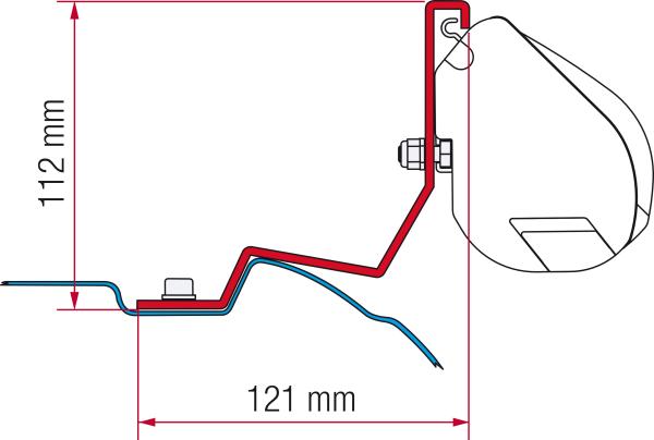 Komplettset Markise Fiamma F35pro für Viano, Viano Marco Polo und Mercedes Vito mit Adapter #98655-887
