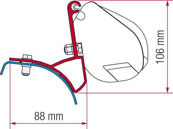 Adapter F35pro Kit Renault Trafic, Opel Vivaro, Nissan Primastar bis 2014  #98655-893