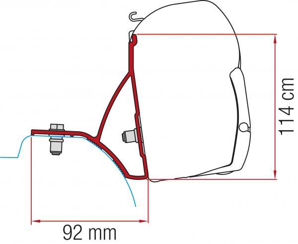 Komplettset Fiamma F45s für Renault Trafic, Opel Vivaro, Nissan NV300, Fiat Talento ab 2015 kurzer Radstand #98655Z021