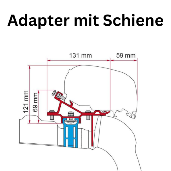 Komplettset Fiamma F80s VW Crafter / MAN TGE H3 - L4 ab BJ 2017 #98655Z036 / 98655Z043