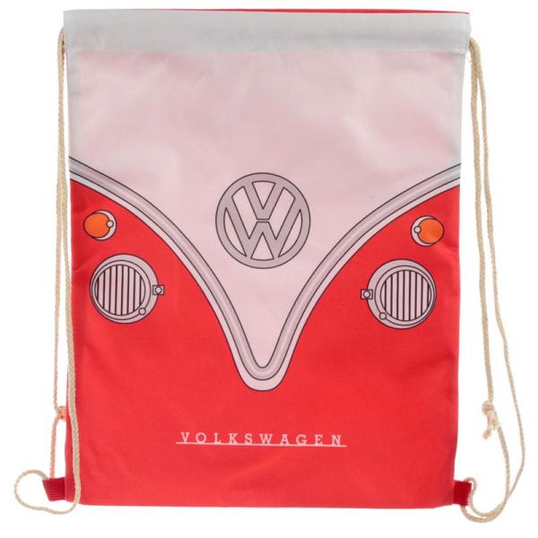 Volkswagen Bulli VW Bus T1 Roter Kordelzugbeutel Gymbag Rucksack