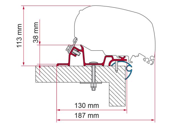F80 Adapt.Caravan Standard (2 Halter 50 cm - 2 Halter 30 cm)