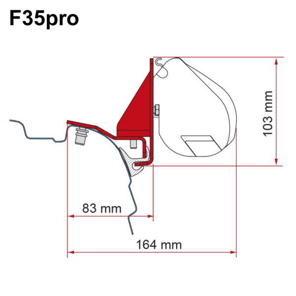 Fiamma Adapter 98655Z155 mit einer F35pro