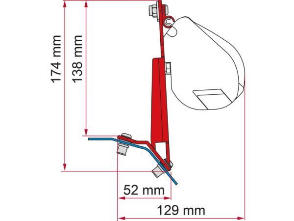 Skizze Adapter mit MAßen