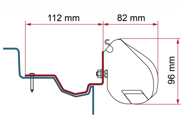 Komplettset Markise F35pro für Ford Custom V710  -  Nugget ab 2024) -  VW neuer Transporter #98655Z195