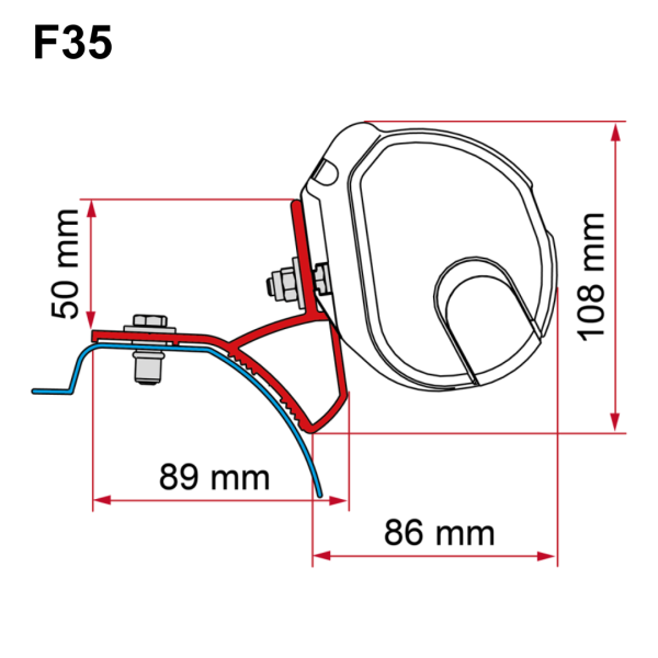 Fiamma Adapter 98655R020 mit einer F35