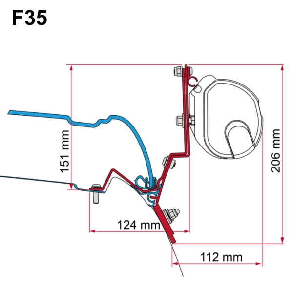 Fiamma Adapter 98655Z022 mit einer F35