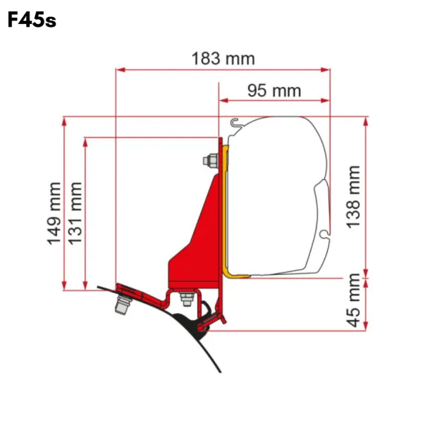 Fiamma Adapter 98655Z206 mit einer F45s