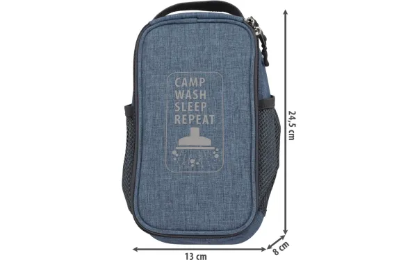 Washbag Kulturbeutel small blue mit Maßangaben in cm