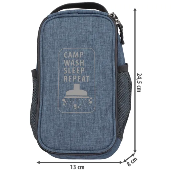 Washbag Kulturbeutel small blue mit Maßangaben in cm