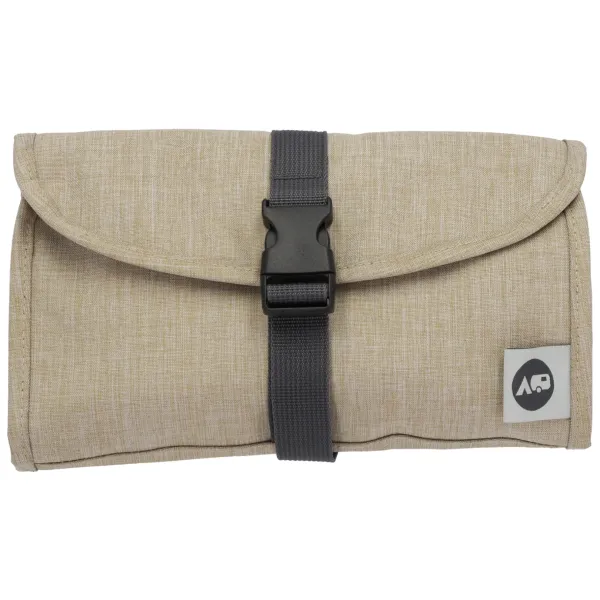 Washbag Kulturbeutel faltbar beige