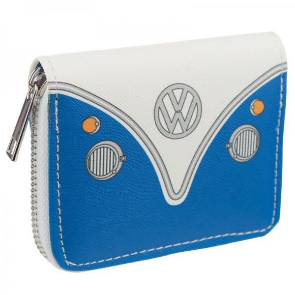 VW Bus T1 Geldbörse/ Geldbeutel blau mit Reißverschluss Volkswagen Wohnmobil