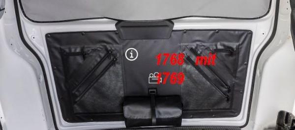 VanEquip Duschvorhang mit Stautasche für Heckklappenverkleidung T5 / T6 / T6.1