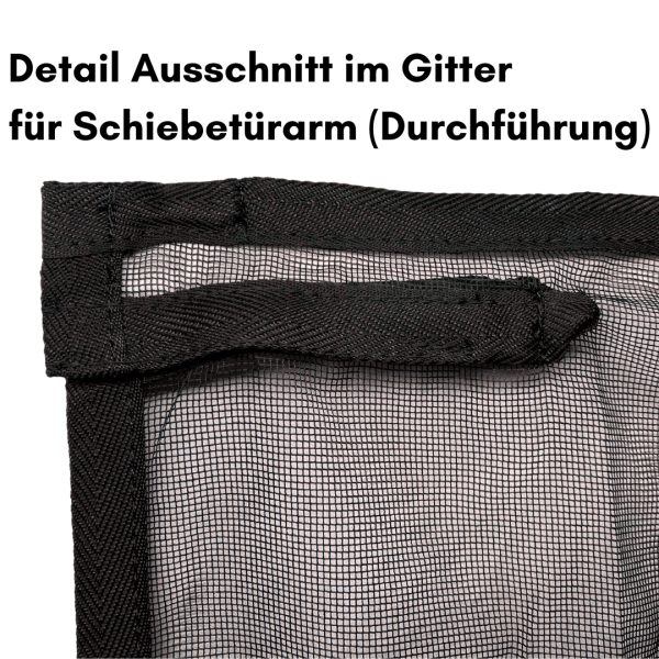 Insektenschutzgitter Moskitonetz Schiebetür T3 VW Bus - Magnetbefestigung - Detail