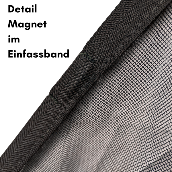 Detailansicht vom Magnet im Einfassband