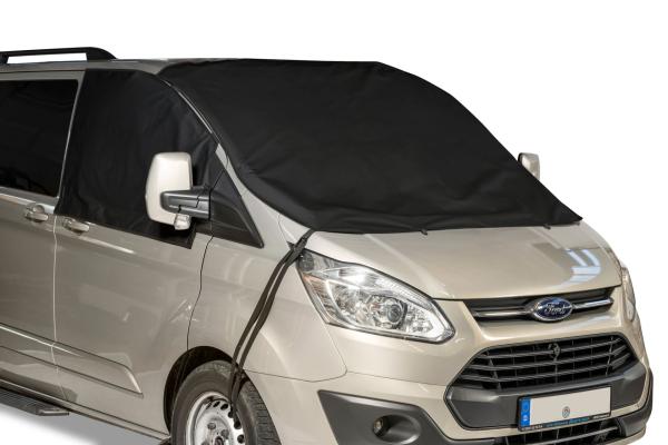VanSpace Front- und Seitenscheiben-Cover im 3er-Set, schwarz, Ford Custom (2012 - 2023)