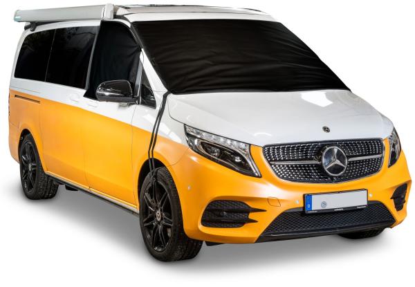 VanSpace Front- und Seitenscheiben-Cover im 3er-Set, schwarz, Mercedes Benz V-Klasse / Vito (ab 2014)