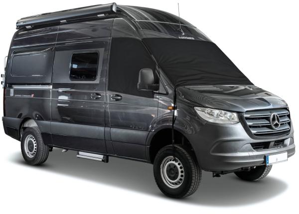 VanSpace Front- und Seitenscheiben-Cover im 3er-Set, schwarz, Mercedes Sprinter 910 (ab 2018)