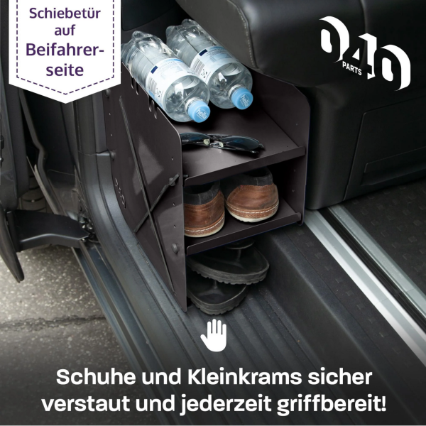 DIY Schuhregal schwarz montiert