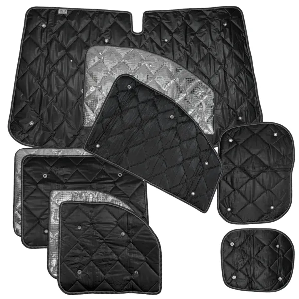 Set: Thermomatten schwarz Komplettset 9-teilig Renault Kangoo 2008-2021