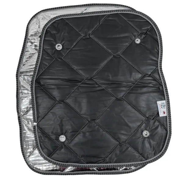 Set: Thermomatten schwarz Komplettset 9-teilig Ford Tourneo Custom V710 ab 10/2023 / VW neuer Transporter kurzer Radstand