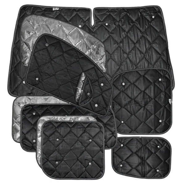 Set: Thermomatten Komplettset 11-teilig schwarz VW Caddy Maxi 2004 - 2020 Doppeltür
