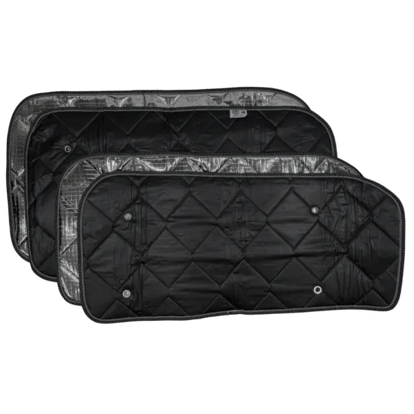 Set: Thermomatten Komplettset 8-teilig schwarz für Ford Custom 2012 - 09/2023 kurzer Radstand für Heckklappe STANDARD