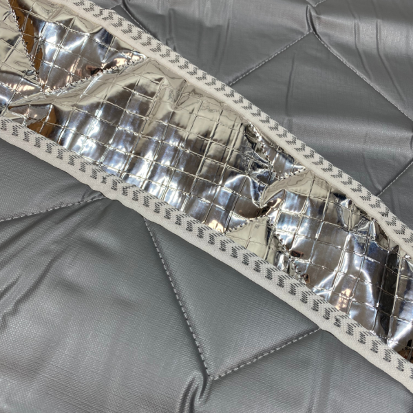 Detail Thermomatten innen grau / außen silber