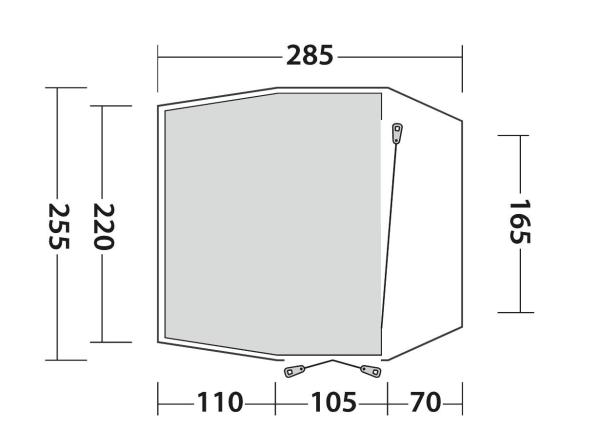 Outwell Desert VAN Heckzelt oder Schiebetür - Freistehend